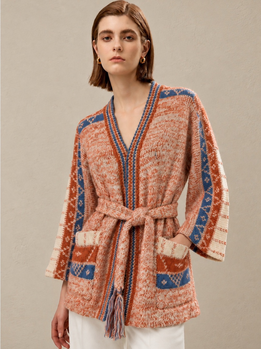 Vintage Tarri Wool Blend Belted Cardigan – British Crown Colony Hong Kong | L